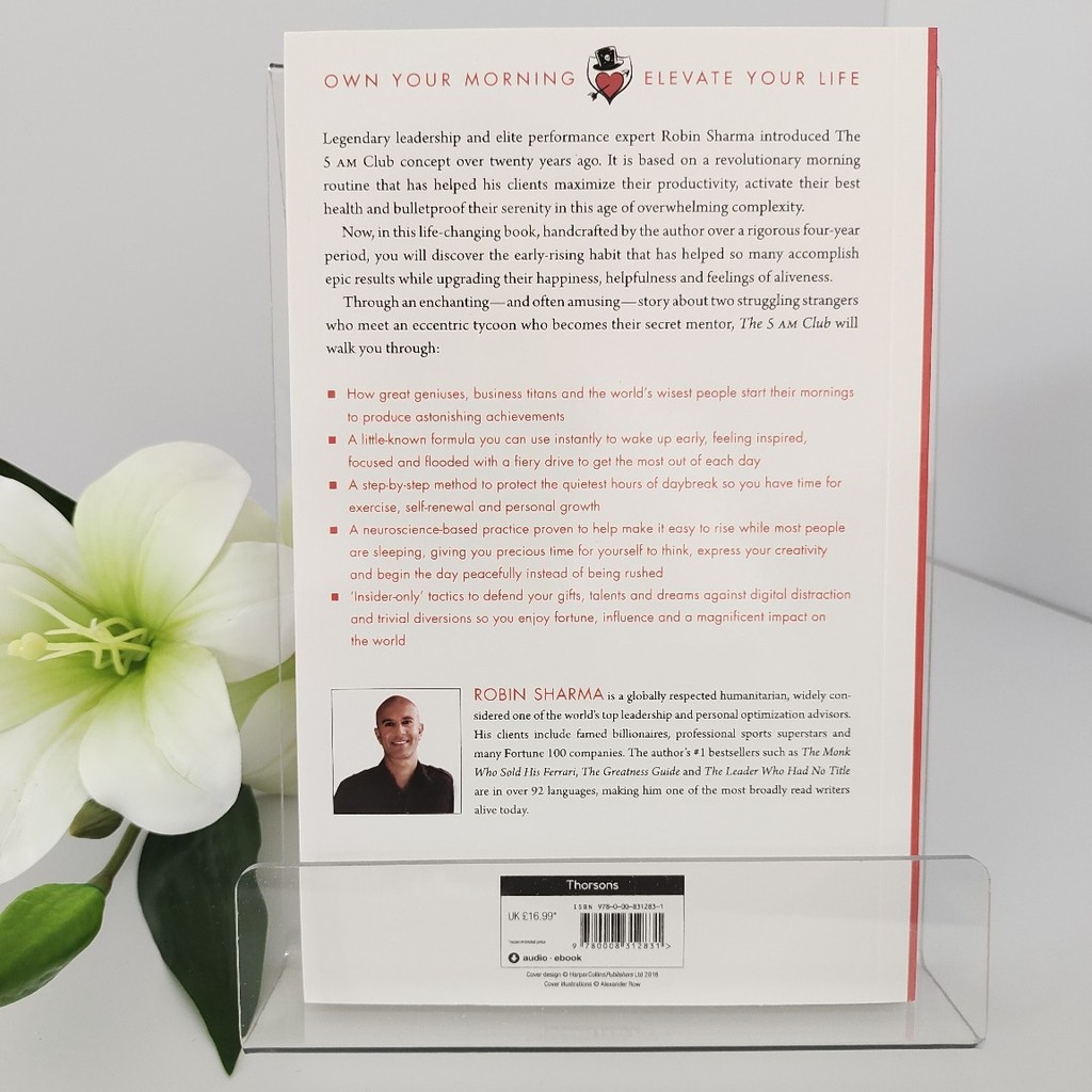 Ready Stock Quick Shipment ขายดี ROBINSHARMATHE5AMCLUB Five Oclock Club Control Your Morning Life020