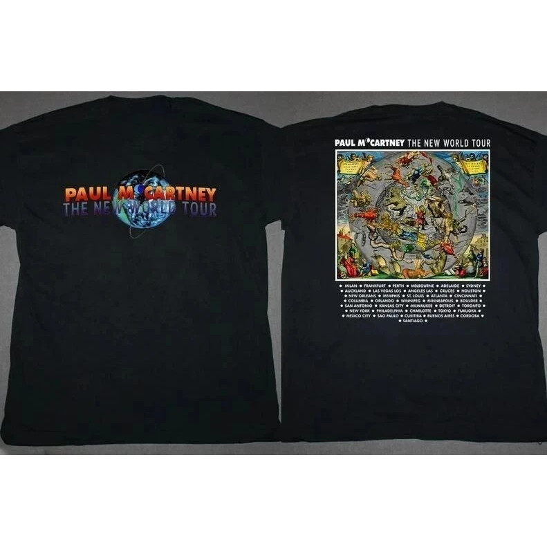 Paul McCartney The New World Tour 1993 เสื้อยืดสุดหรูสําหรับผู้ชายและผู้หญิง Top Y2k
