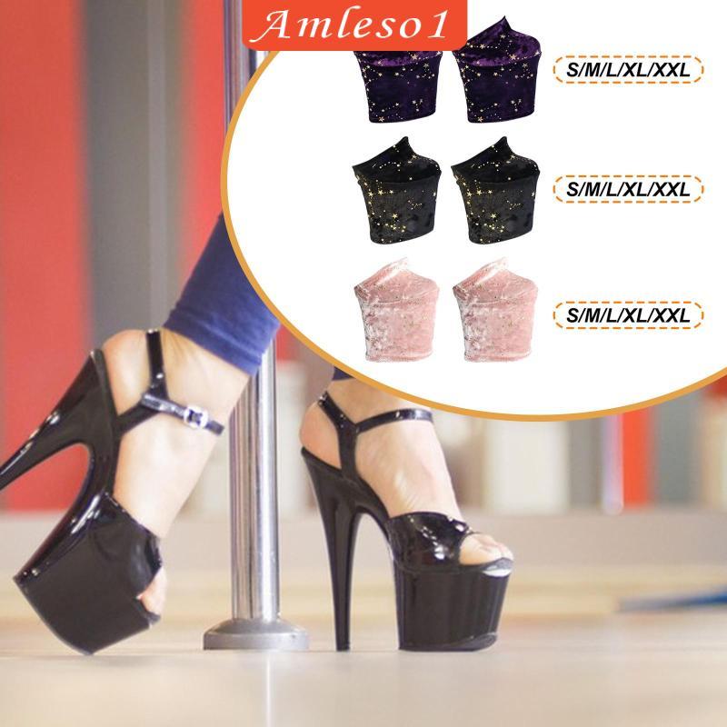 [Amleso1] 2 ชิ้น Pole Dance รองเท้า Protectors Grip Sleeves ติดตั้งง่าย Anti Slip Anti