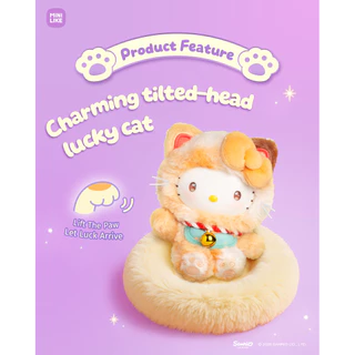 พร้อมส่ง🇹🇭 MTA. Hello Kitty Style Meow Blessing Series Plush Relaxing Toy 13cm Blind Box（กด6ชิ้น=1box）