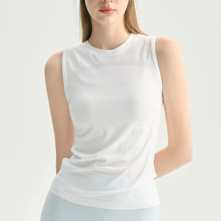 เสื้อยืดแขนกุด AirActive สวมใส่ง่าย อากาศถ่ายเทได้ดี สำหรับพิลาทิส ฟิตเนส วิ่ง และโยคะ
