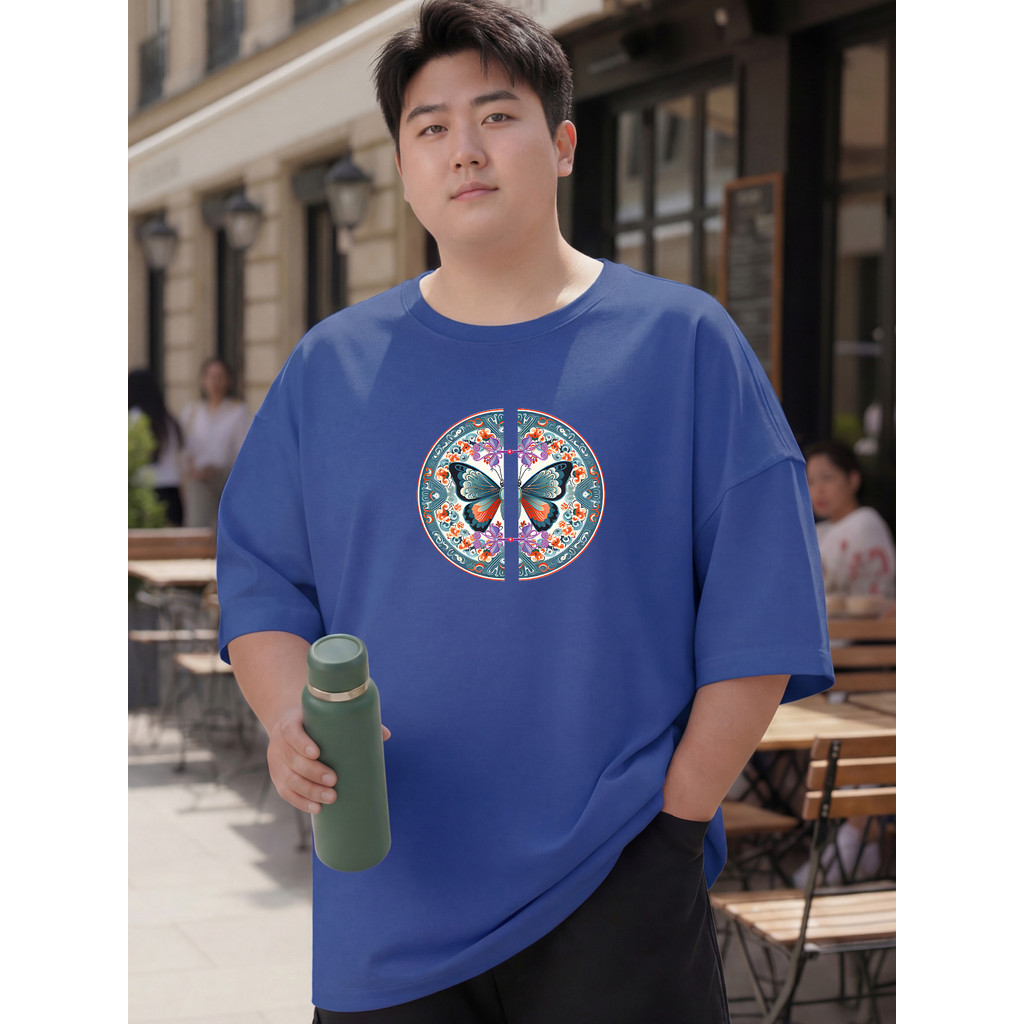 2Y532 [AIYOU] Lelaki Baju T เสื้อผู้ชาย Tshirt เสื้อผ้าสไตล์เกาหลี 1XL-5XL Plus Size Crop Top Seluar