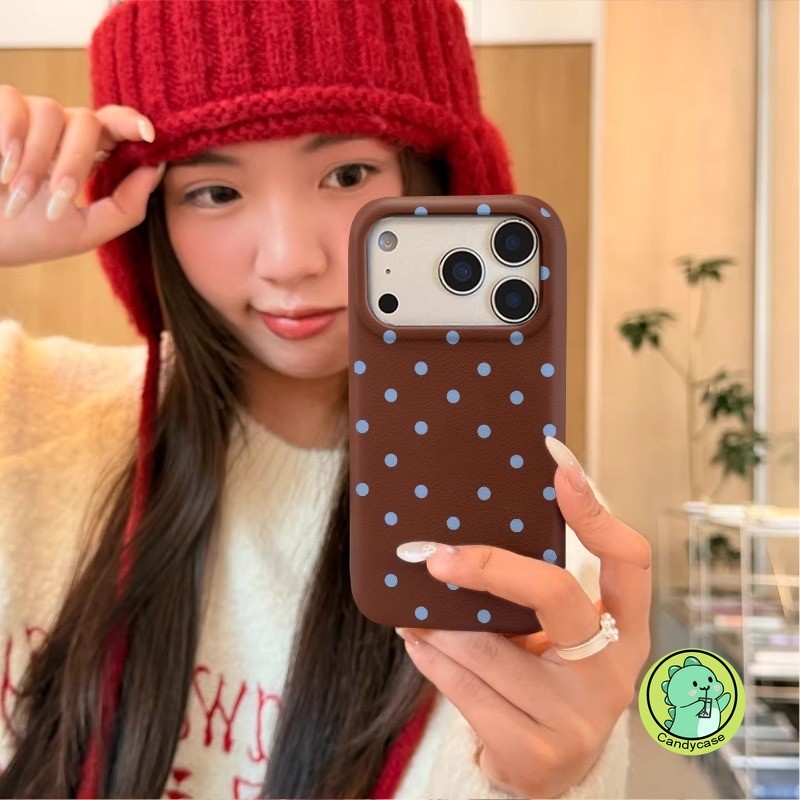 ลายจุดน่ารักเคสโทรศัพท์สําหรับVivo V40 V30 V29 Lite V27 V27E V23 V20 V17 Neo V15 Pro S30 Pro Mini S1 Y70S Y70T 5G 4G Insสไตล์ปีใหม่PUหนังปลอกนุ่ม ราคา ถูกที่สุด ดีลบีเคเค แกลเลอรีภาพที่ 4