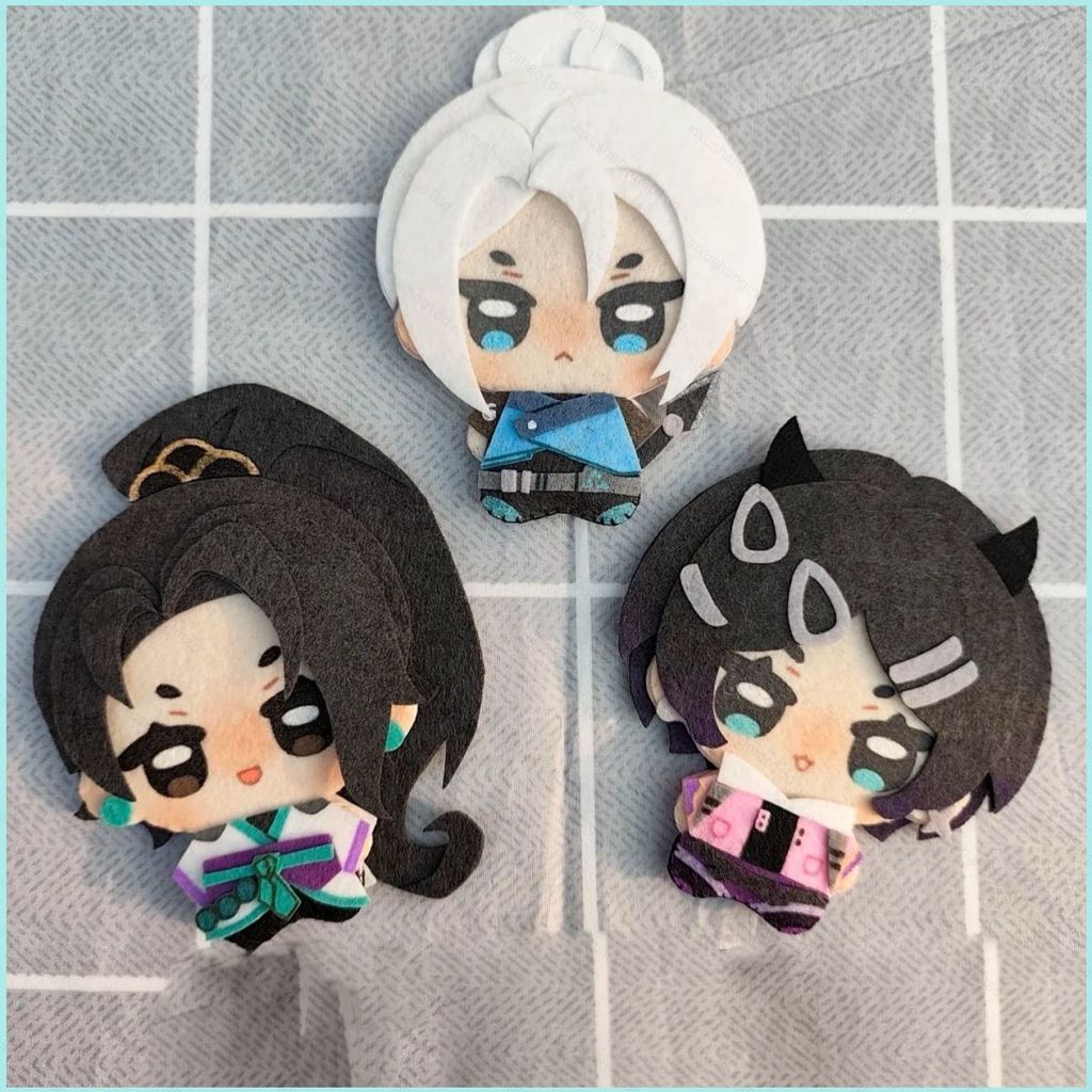 XS1 VALORANT Jett Clove Sage Plushie น่ารัก Handmade Felt Craft เกมอุปกรณ์ต่อพ่วงตุ๊กตากระเป๋า Charm