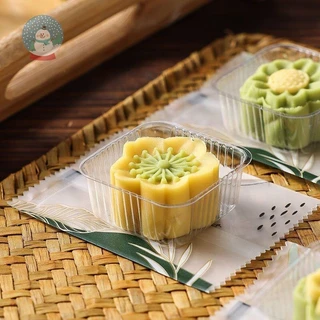 ถาดเค้กดวงจันทร์ 100 ชิ้นถาดสันดาสถาดเบาเกอรี่ทองถาดอาหารกล่องบรรจุขนม 6.5 / 7.5 ซม