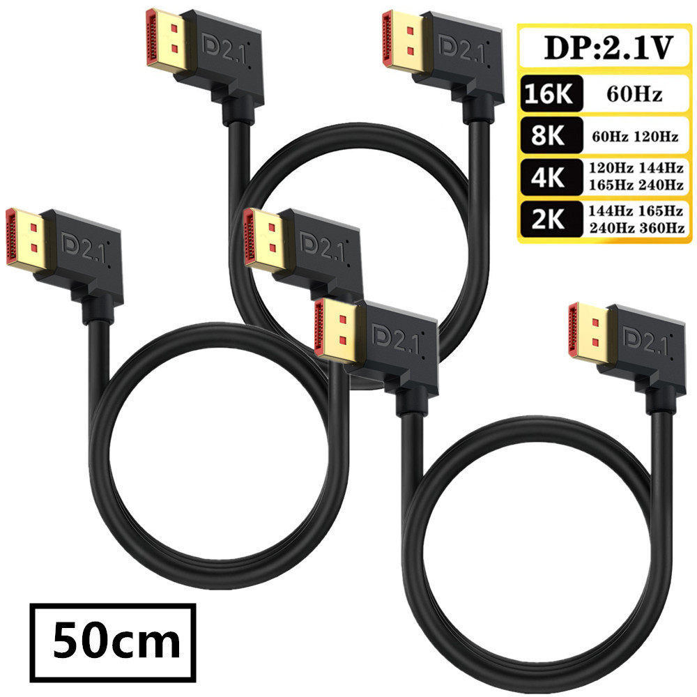 DP Cable Version 2.1 จอคอมพิวเตอร์ HD Cable 16K @ 30Hz 8K @ 60Hz 4K @ 240Hz
