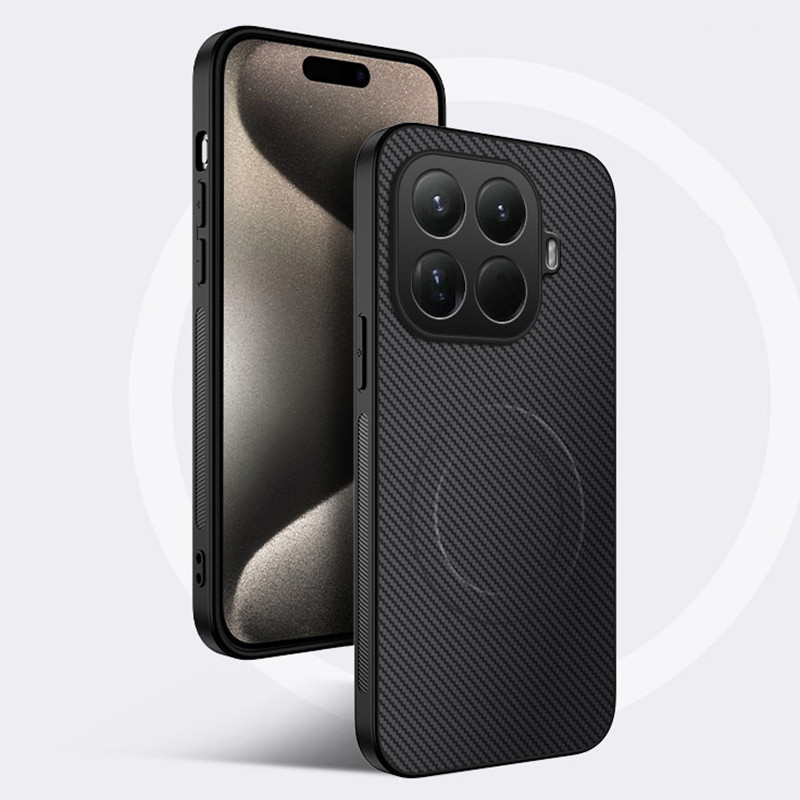 สําหรับ Xiaomi 15T 14T 13T 12T 11T Pro 15 17 Pro Max 17 Ultra คาร์บอนไฟเบอร์หนังแม่เหล็กเคสโทรศัพท์ป้องกันกล้องกันกระแทกซิลิโคนนุ่ม