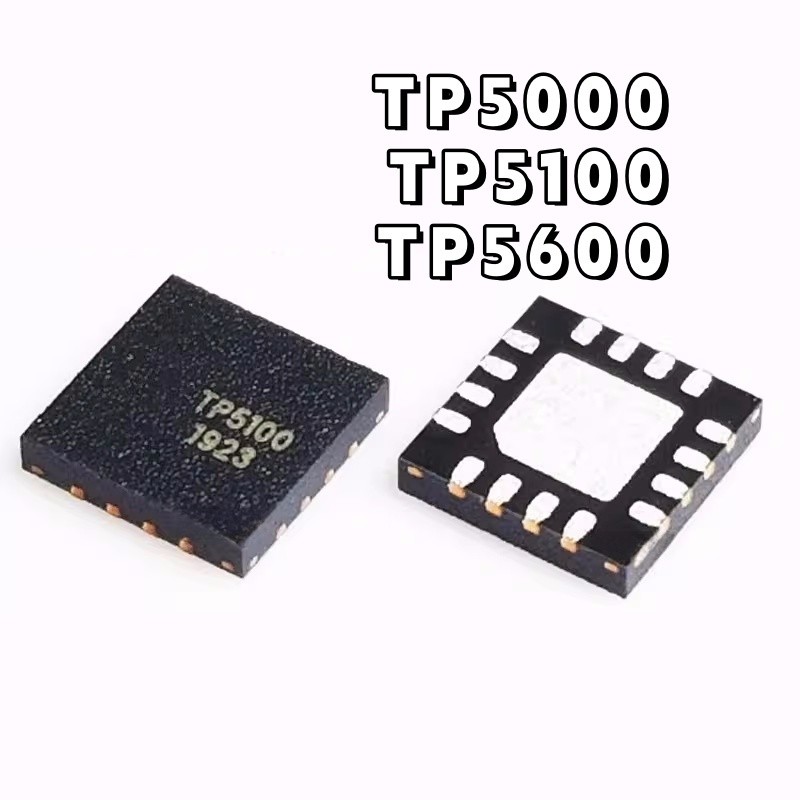 ยี่ห้อใหม่ TP5000 TP5100 QFN16 TP5600 QFN24 เครื่องชาร์จแบตเตอรี่ลิเธียมชิป IC