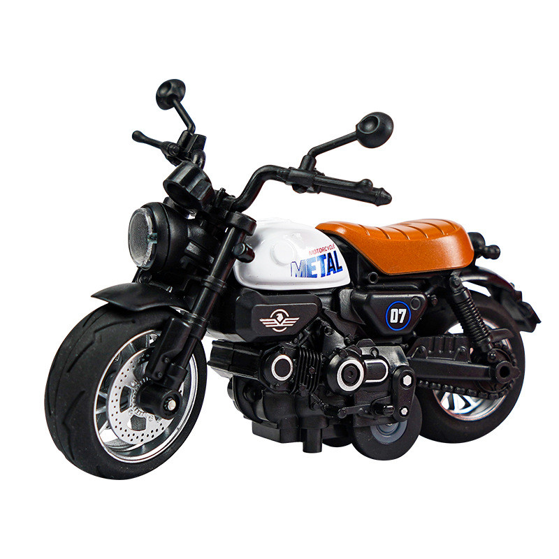 พร้อมสต็อก Speedy Shipment MY66-M5219K Boxed Little Monkey Motorcycle 1/14 จําลองเด็กเสียงแสงดึงกลับ
