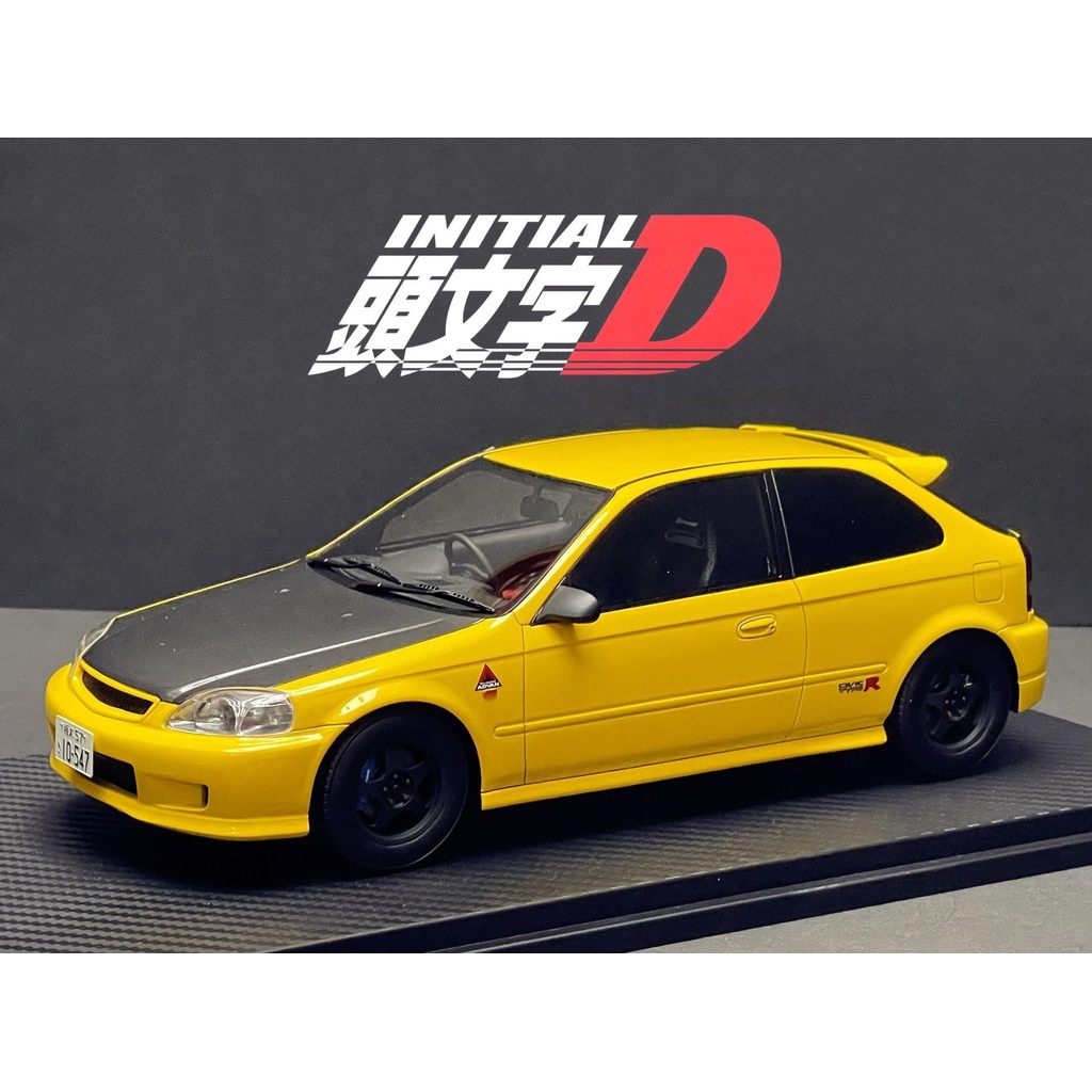 1/18 onemodel Initial D Honda EK9Honda civic EK9 TYPE R ช้อนผู้ผลิตเพียง Onemodel ในทั้งเครือข่ายผู้