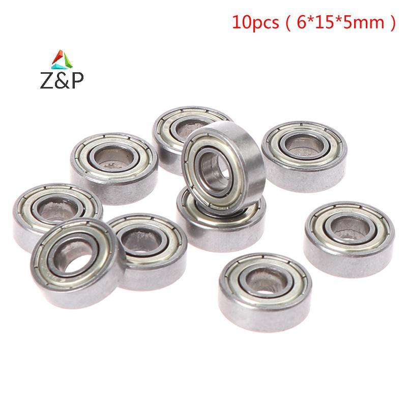 Z&P 10 ชิ้นแบริ่งเหล็กคาร์บอนทรงกลมร่องลึก 696ZZ COD