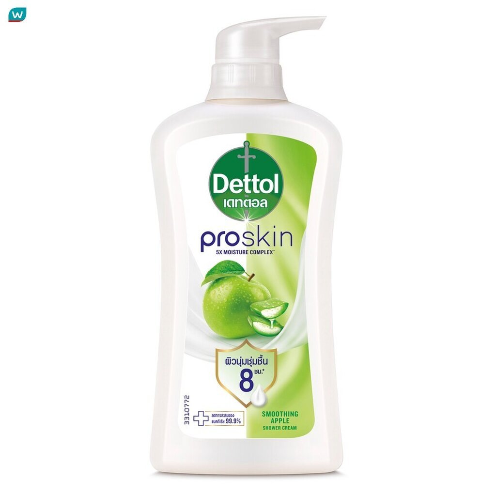 Dettol เดทตอล ครีมอาบน้ำ โปรสกิน สมูทติ้ง แอปเปิ้ล 450 กรัม X4