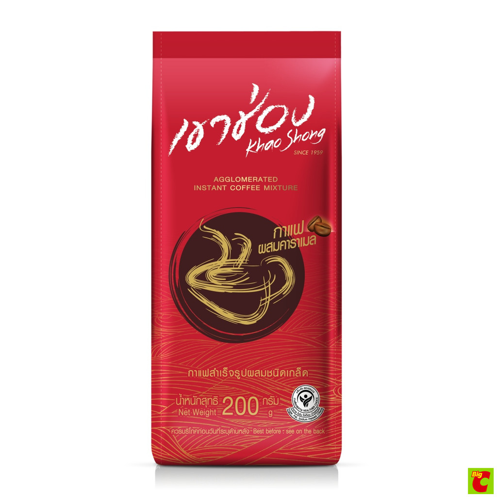 เขาช่อง กาแฟสำเร็จรูปชนิดเกล็ดผสมคาราเมล 200 ก.