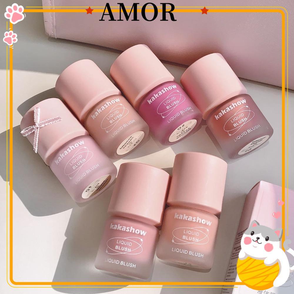 AMOR Liquid Blush, สี Enhancing Pressed Type Cheek Liquid Blush ครีม, มัลติฟังก์ชั่น Moisturizing 6 