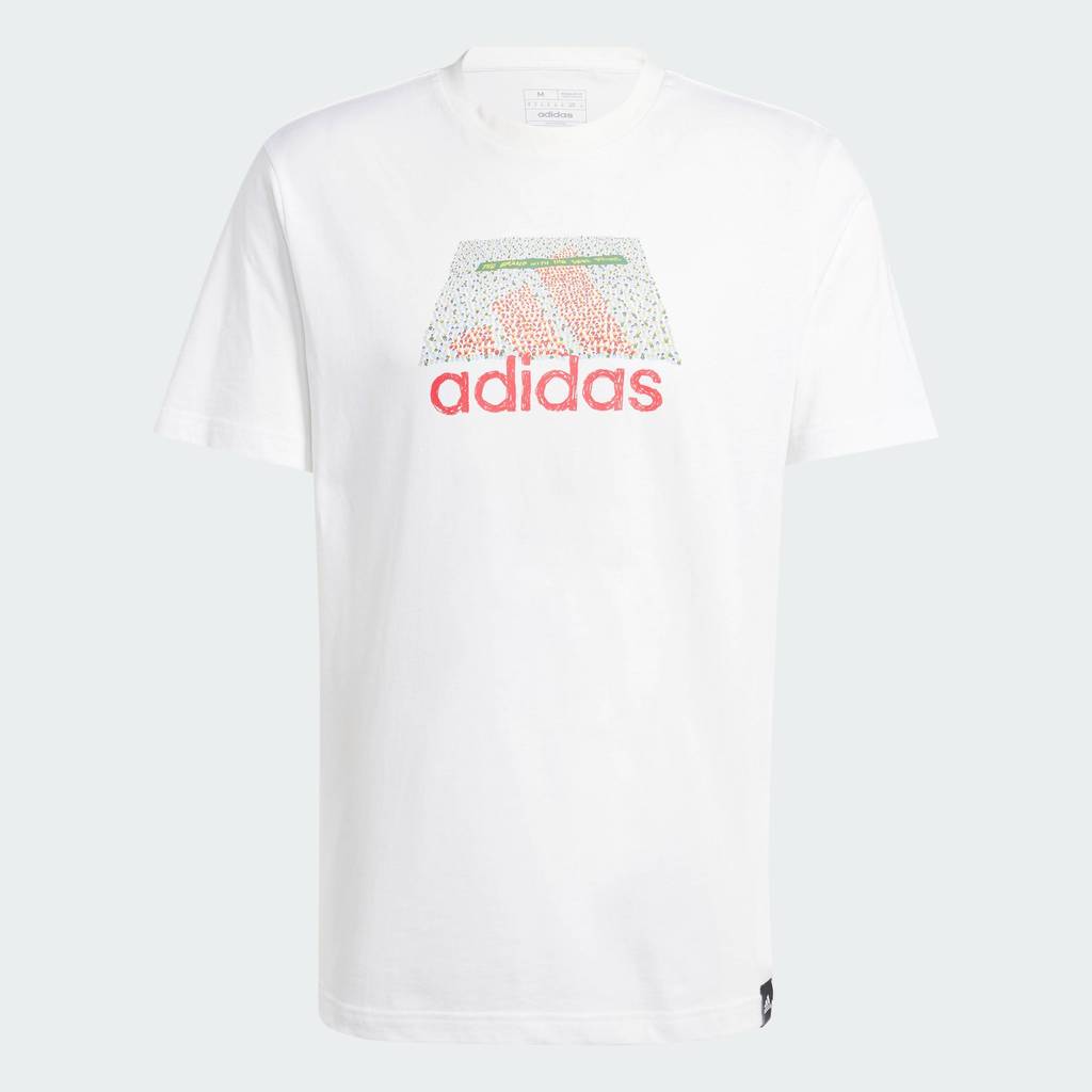 adidas ไลฟ์สไตล์ เสื้อยืดพิมพ์ลาย Codes Badge of Sport ผู้ชาย สีขาว IW2640