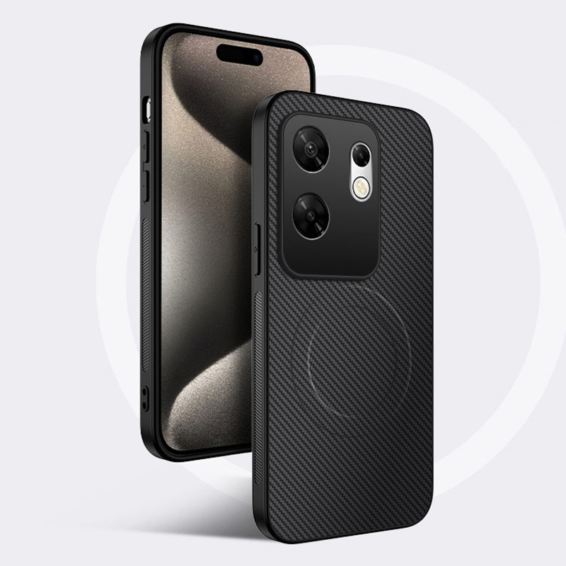 Infinix Zero 40 30 Zero 30 Zero40 Zero30 คาร์บอนไฟเบอร์หนังแม่เหล็กเคสโทรศัพท์ป้องกันกล้องกันกระแทกซิลิโคนอ่อนนุ่มฝาครอบ