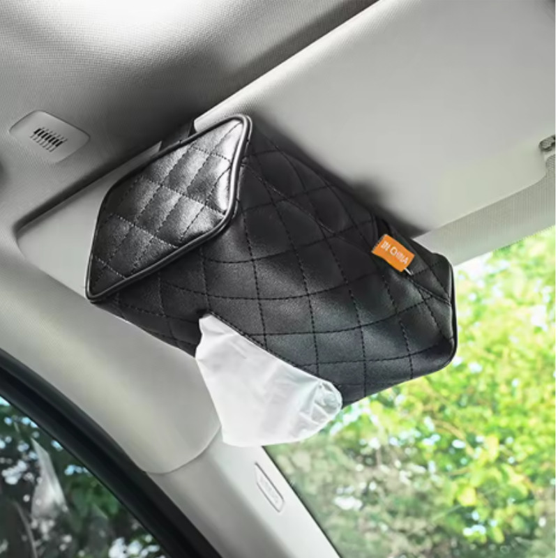 กระเป๋าใส่ทิชชู่พกพาในรถยนต์ ขนาด 12*17.5*8.5 cm หนังPU กล่องทิชชู่พกพาในรถ ที่ใส่ทิชชูในรถยนต์ ที่ใส่กระดาษทิชชู