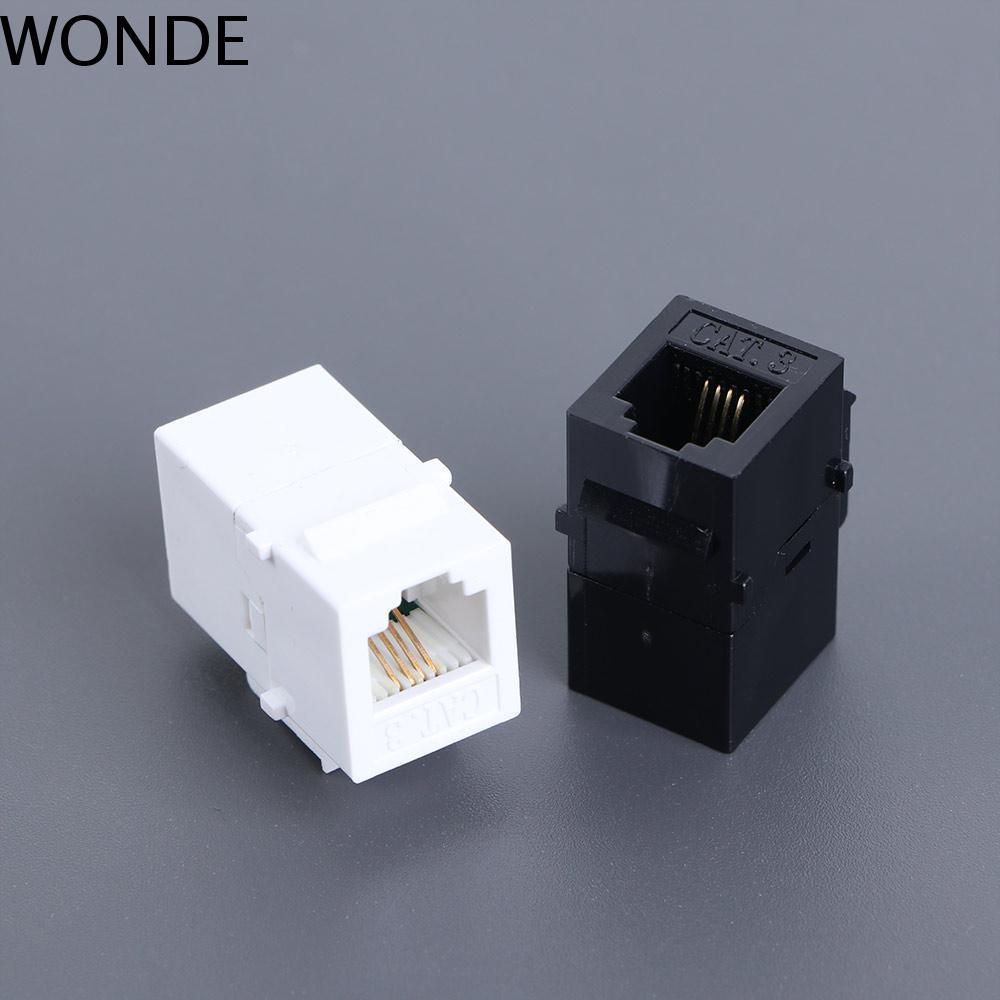 WONDE RJ11 Connector Dual ตรงหัว RJ11 อะแดปเตอร์สายเคเบิลเครือข่ายปลั๊กเสียง Coupler สาย Joiner Coup