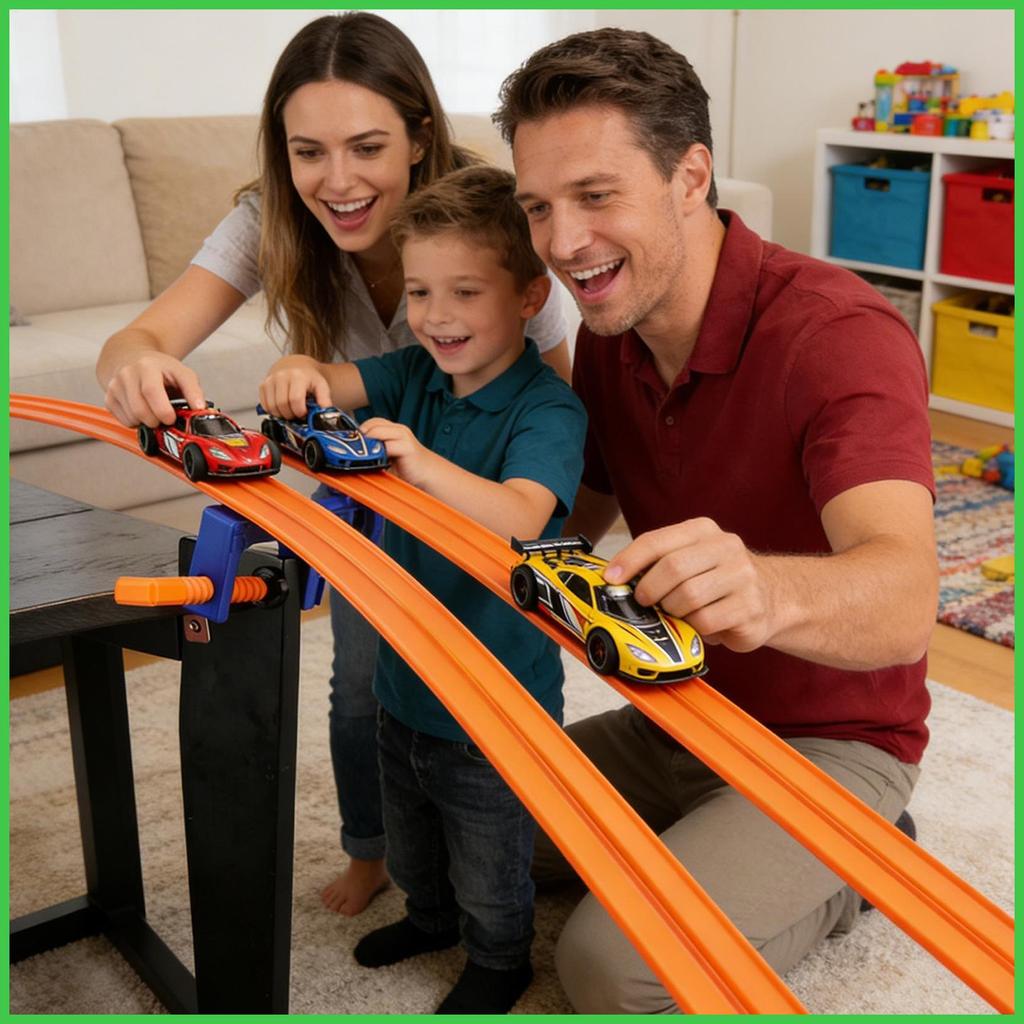 Two-Lane Start Gate 3D พิมพ์ Heavy-Duty Racing Track Connectors อุปกรณ์เสริมสําหรับชายหญิงในร่มบ้าน 