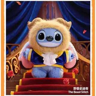 P POPMART Stitch Crossing Series ตุ๊กตาไวนิลจี้ Mystery Box ของเล่นของขวัญ