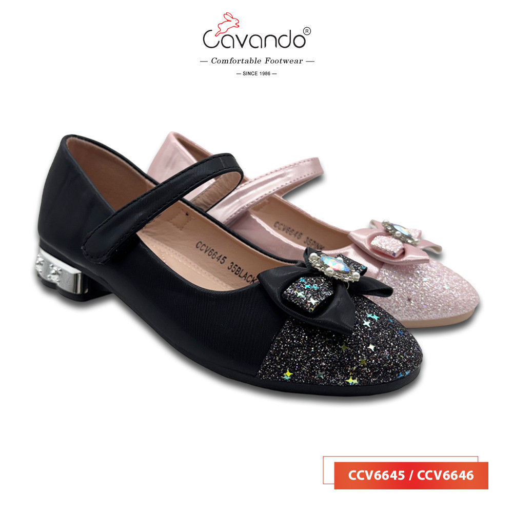 รองเท้าเด็ก Cavando CCV6645/CCV6646 สีดํา/ชมพู - Kasut Kanak Kasual Ringan Selesa