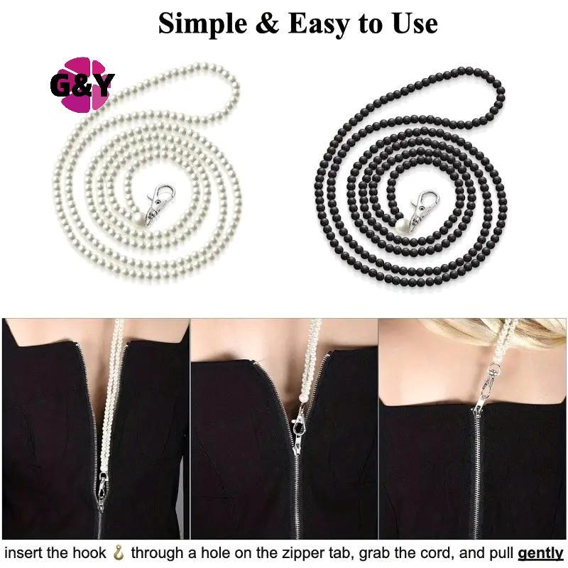G&Y ทนทาน 2-in-1 Beaded Zipper Helper เครื่องมือสําหรับผู้หญิง, Easy Dress Zip Assistance สําหรับชุด