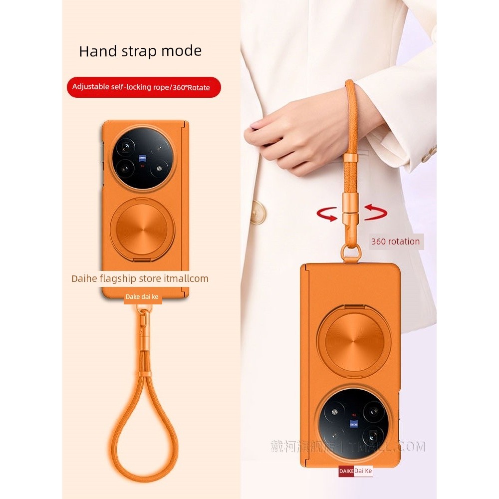 ✦[เชือกเส้นเล็กทรายหินสองแกน] สําหรับ vivoxfold5 เคสโทรศัพท์วงเล็บแนวทแยง Huawei matex7x6x5x3 glory 