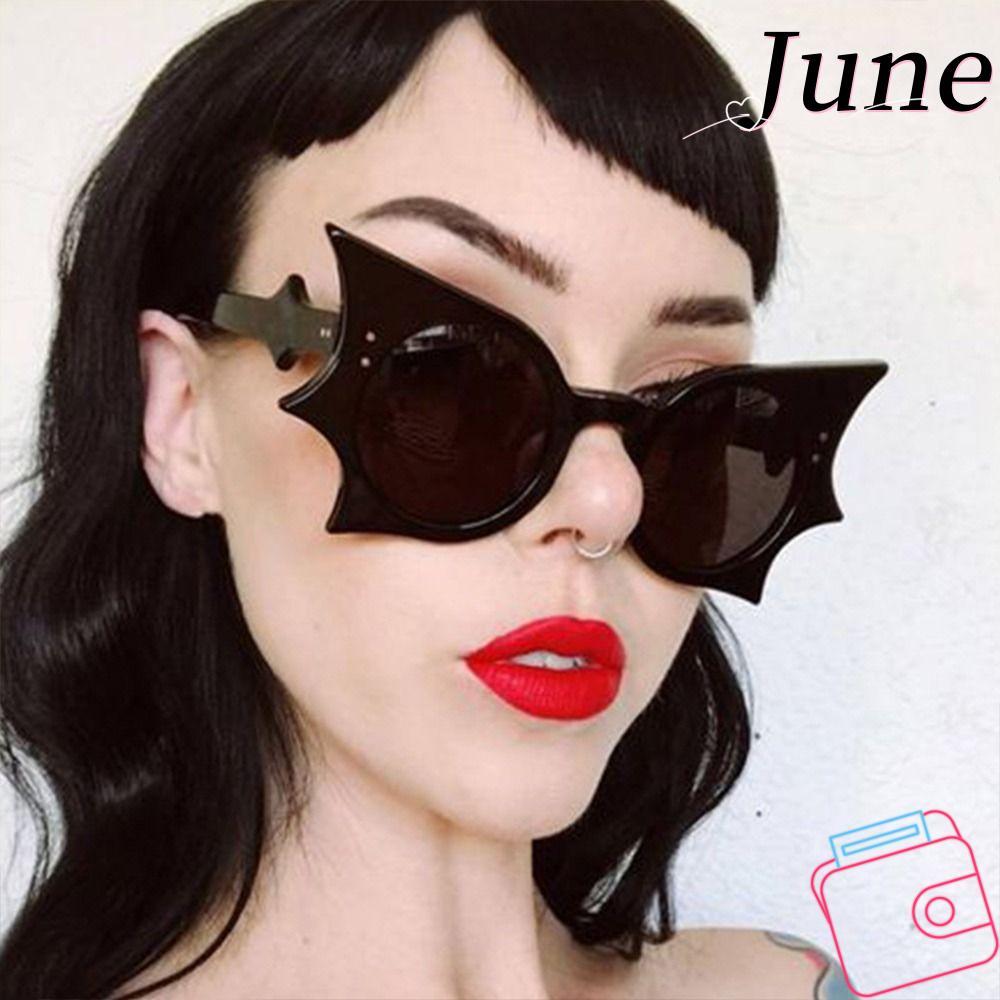 แว่นกันแดดรูปค้างคาว ป้องกัน UV 400 สีสันสดใส เหมาะสำหรับคอสเพลย์และปาร์ตี้