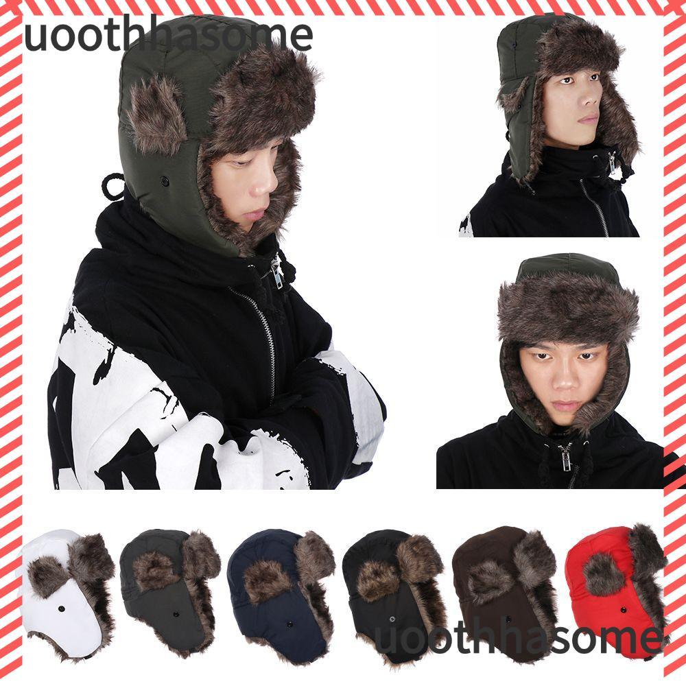 UOTHHASOME Winter Cap Ski Aviator Plush Hood Hat with