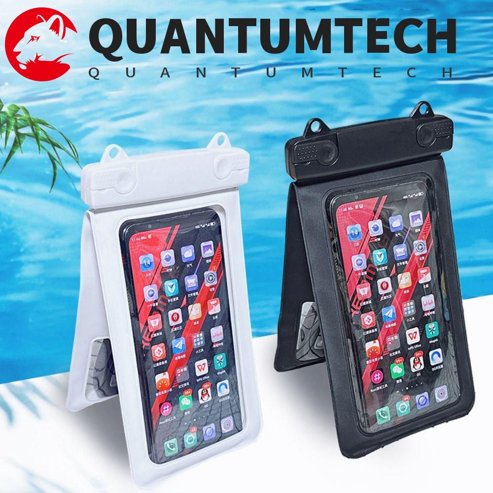 QUANTUMTECH กระเป๋าเก็บโทรศัพท์มือถือใต้น้ํา, IP68 กันน้ํากระเป๋าคู่กันน้ําโทรศัพท์,หน้าจอสัมผัสปรับ