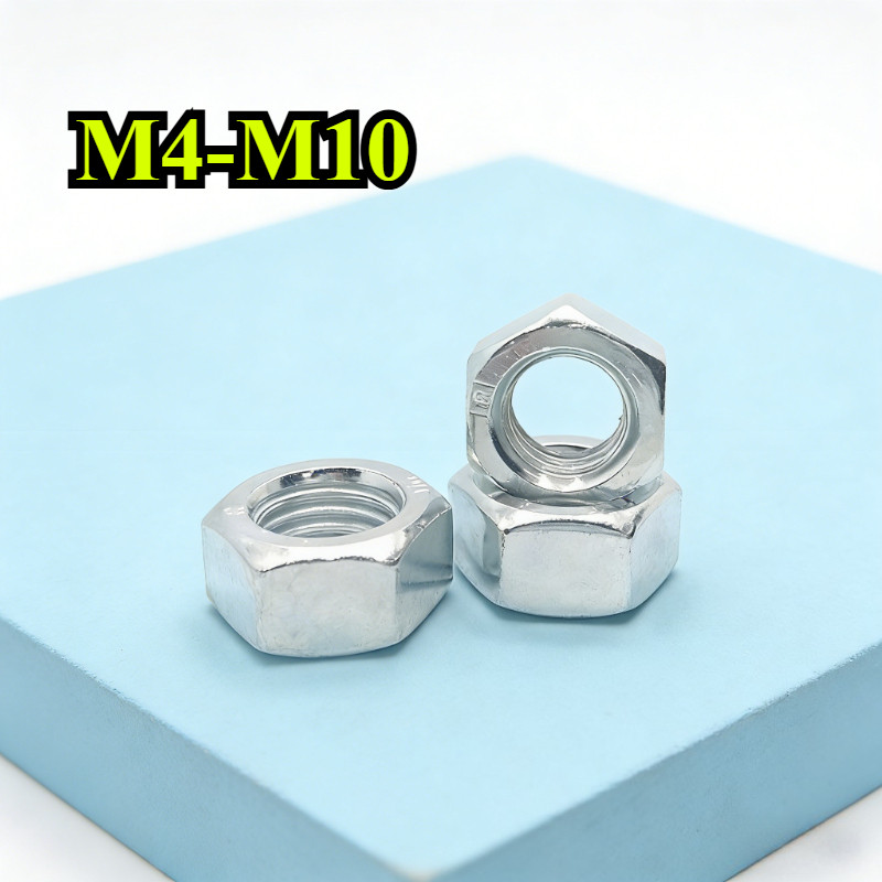 [ZQ-R] น็อตหกเหลี่ยมเกลียวถอยหลังสังกะสีสีขาว M4/M5/M6/M8/M10