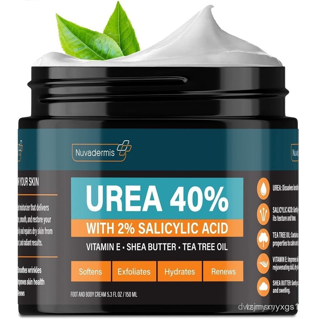 NUVADERMIS Urea 40 Percent for Feet Maximum Strength - 40% Urea Foot for Dry Cracked Heels and Feet 