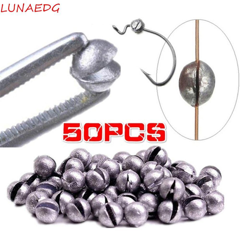 LUNAEDGE Fishing Tackle Sinker ชุดตะกั่ว 50 ชิ้น เหมาะสำหรับการตกปลา