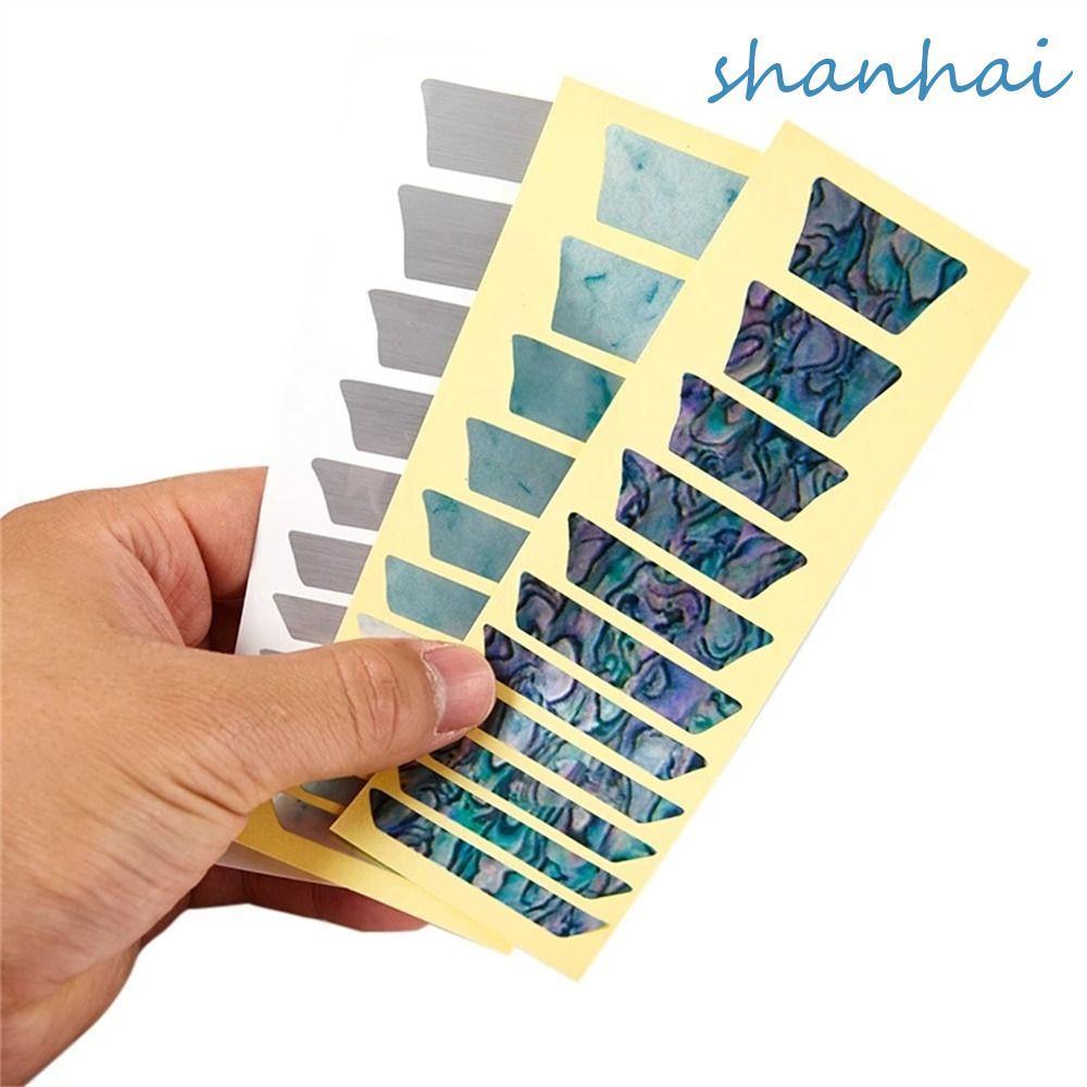SHANHAI Cross Inlay Decals เบสกีตาร์ไฟฟ้า Guitarra อุปกรณ์เสริม 22 รูปแบบกีตาร์อะคูสติก PET กีตาร์ Decals