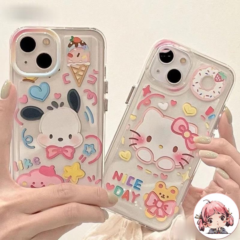 จัดส่งทันที เคสสำหรับไอโฟน15 รูปหมา แมวเคธี สนุก เคสครอบใสนิ่ม For IPhone17 11 13 12 14 15 16Pro X XR XS MAX 8 7Plus SE2 – โปรปัง