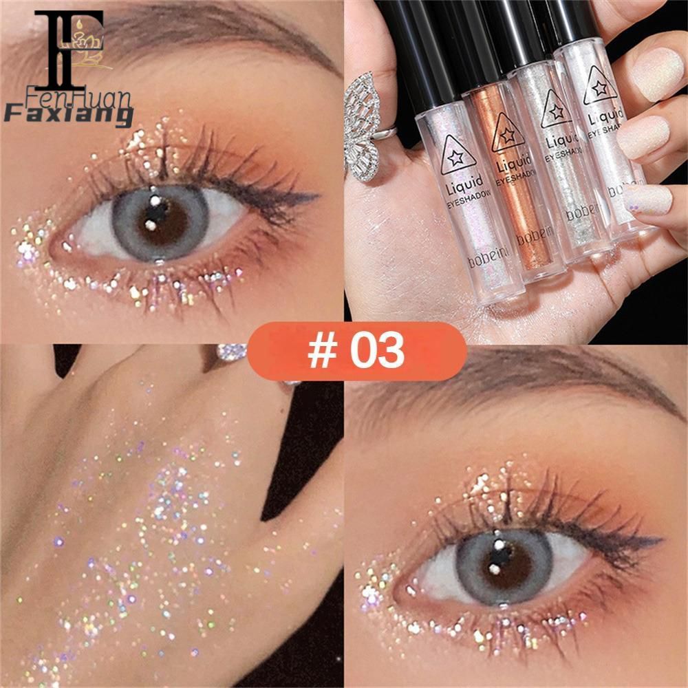 JIANGZHIB อายแชโดว์ชนิดน้ํา แค่หยด เลื่อมไหมประกาย อายแชโดว์โพลาไรซ์ Pearlescent White สีดํา สว่าง