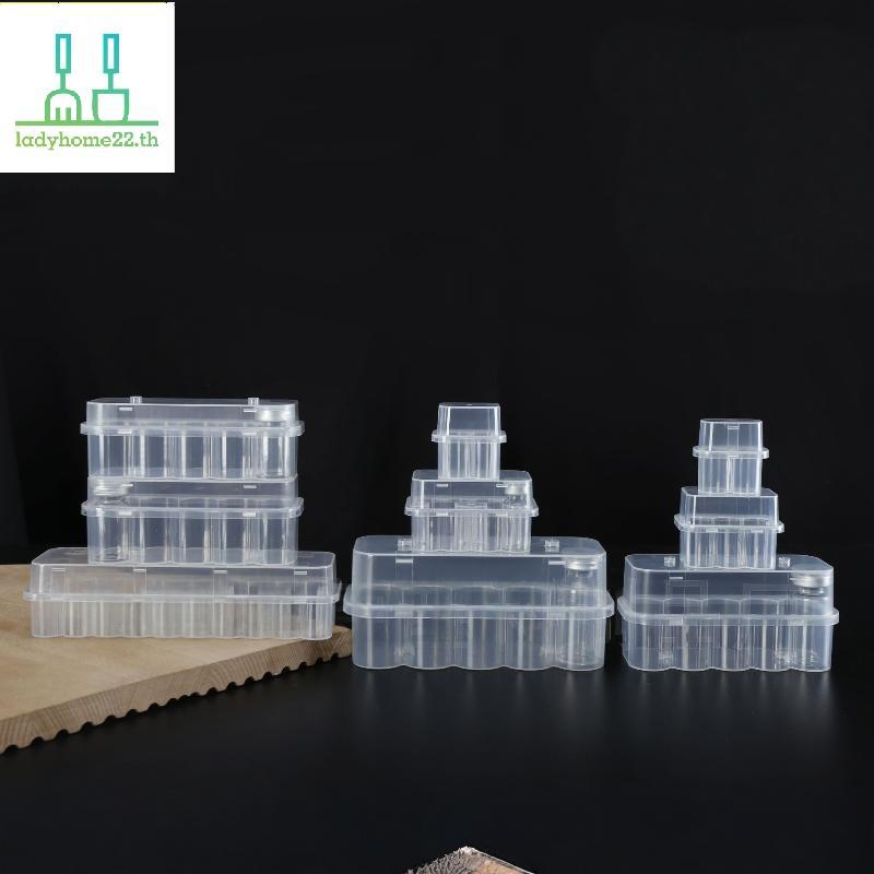 DOULLADY 4/10 ชิ้น Staable พลาสติก Microtube กล่องเก็บ 3ML 2/4/6/24-Slot Vial Storage Case Clear ตู้