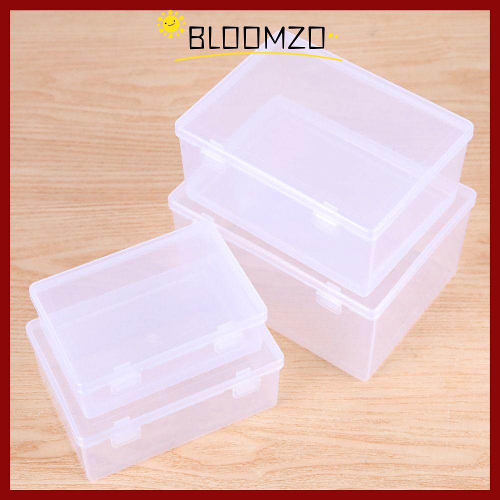 จัดส่งจากประเทศไทยBLOOMZO 1 ชิ้นกล่องเก็บ,โปร่งใสสี่เหลี่ยมผืนผ้าพลิกกล่อง,กันฝุ่นหนาขนาดเล็กขนาดกลางขนาดใหญ่แบบพกพาพลาสติกสําหรับยาเครื่องประดับต่างหูเครื่องสํา