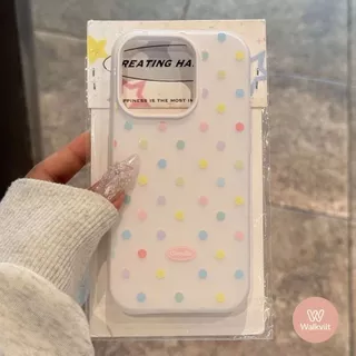 สำหรับ OPPO A58 A60 A3X A3 A38 A5i A57 A16 A54 A76 A52 A18 A3s A31 A15 A35 A17 จุดสีสันสดใส ปกนุ่ม 2 in1 ใหม่