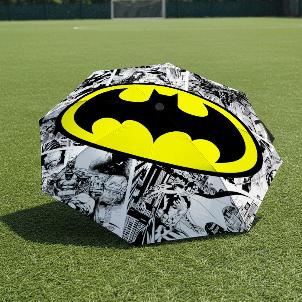ร่ม Batman พิมพ์ลาย เปิด-ปิดอัตโนมัติ ป้องกันรังสียูวี สำหรับการเดินทางกลางแจ้ง