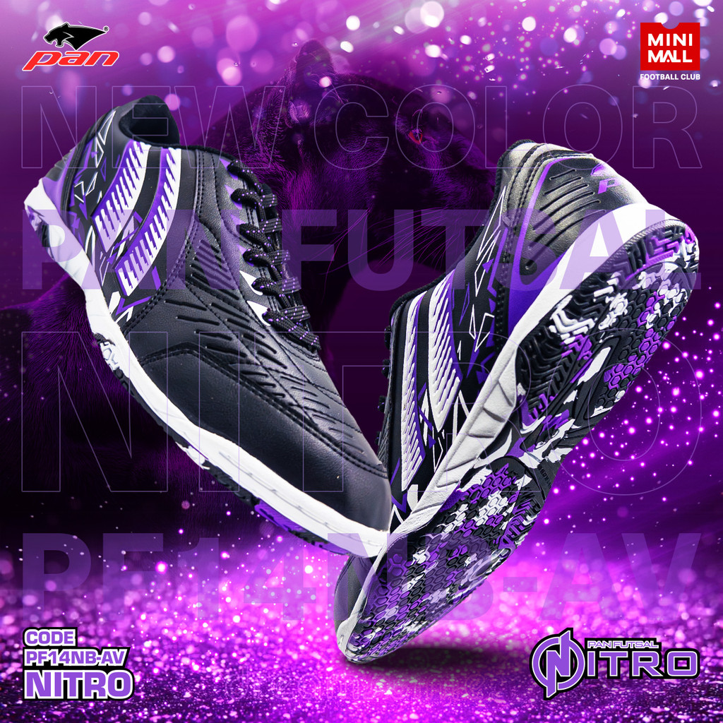 Pan X mini mall futsal shoes Nitro series synthetic leather football shoes durable suitable for spee