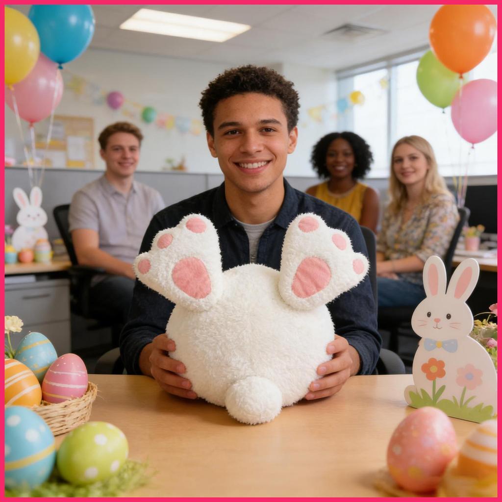 Easter Bunny Plush ตกแต่งกระต่ายรูปเบาะ Easter Bunny Decor สําหรับโรงเรียนสํานักงานห้องนอนห้องนั่งเล
