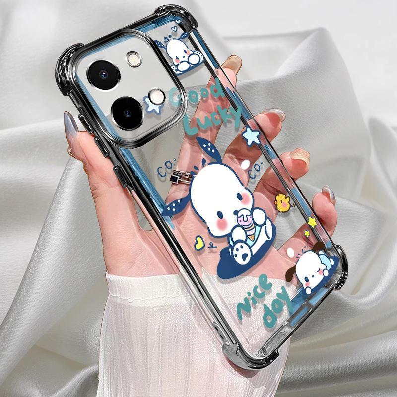 สําหรับ VIVO Y31d กรณีสีดําชุบซิลิโคน TPU น่ารักปกหลังกันกระแทกการ์ตูนป้องกันเคสโทรศัพท์สําหรับ VIVO