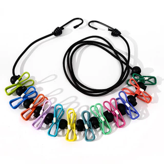 Travel แบบพกพา Clothesline Hook คลิปโรงแรมเสื้อผ้าแห้งพรุนฟรี Clothesline Windproof Travel ใช้ dgdaafaddaw 3.26 LFD2