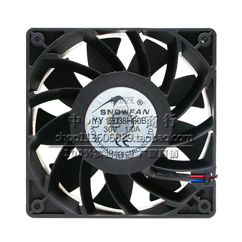[Radiator] SNOWFAN Y-Y12038H30B 30V 1.0A พัดลมอินเวอร์เตอร์บอลปริมาณลมขนาดใหญ่ 12 ซม.