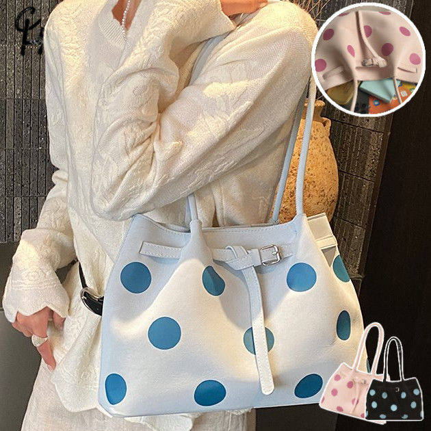 CLH เกาหลีหวานกระเป๋าสะพายแฟชั่น Commuter Underarm สาว Polka Dot กระเป๋าถือแฟชั่น High-End หญิง