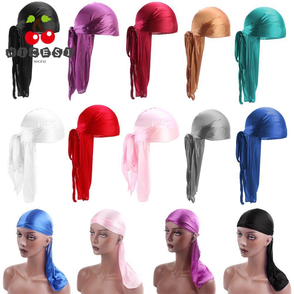 หมวกโจรสลัดSilk Durag ปรับได้ง่าย พันผมสำหรับทั้งผู้ชายและผู้หญิง