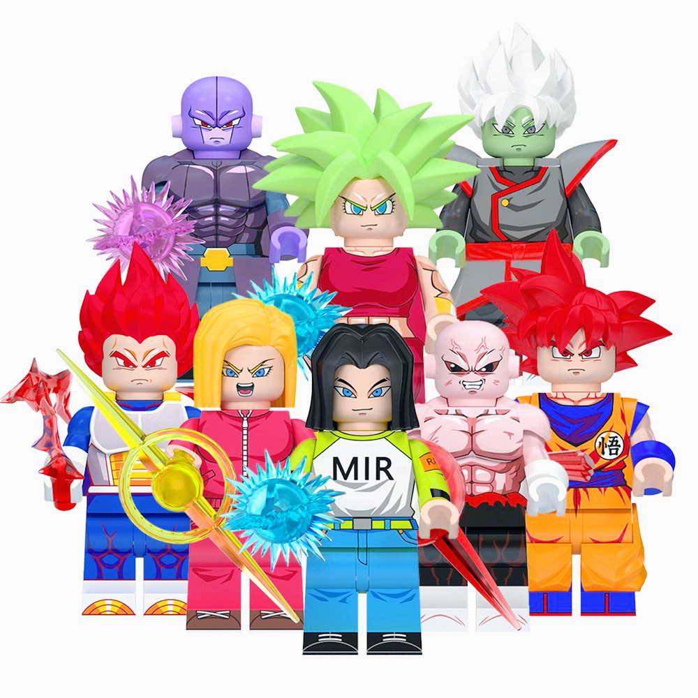 ที่มีชื่อเสียง DBZ Son Goku Vegeta Jiren Kefla Hitto Zamasu Mini Building Blocks ตัวเลขของเล่นเด็ก
