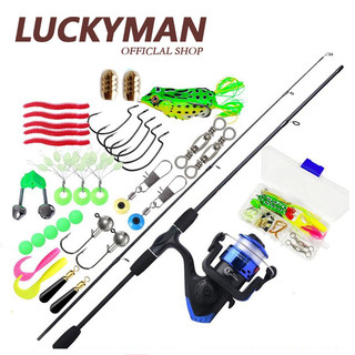 LUCKYMAN Pancing Satu Set Pancing Satu Set Lengkap Pancingan 1 Set Lengkap Murah 1.80M 2.10M Joran Pancing Reel Pancing