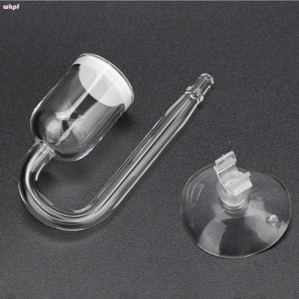 WKPFR893 Glass Aquarium CO2 Refiner, Mini ขนาดแก้ว CO2 ละลาย Diffuser, ทนทาน Diffuser สูงโปร่งใส CO2